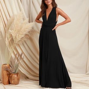 Multi tie black dress